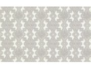 Béžovo-stříbrná tapeta s ornamenty