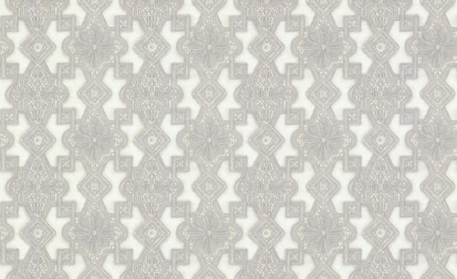 Béžovo-stříbrná tapeta s ornamenty - Tapety Yara