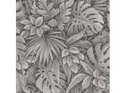 Hnědá tapeta s listy 33305