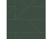 Tapety Yara - Tmavě zelená geometrická tapeta Tmavě zelená geometrická tapeta