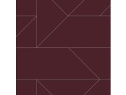 Tapety Yara - Vínová geometrická tapeta Vínová geometrická tapeta