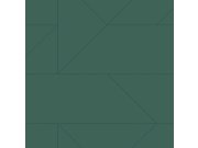 Zelená geometrická tapeta, metalická linie, City Chic, Origin 