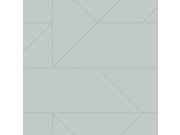 Zelená geometrická tapeta, metalická linie, City Chic, Origin 