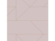 Tapety Yara - Starorůžová geometrická tapeta Starorůžová geometrická tapeta
