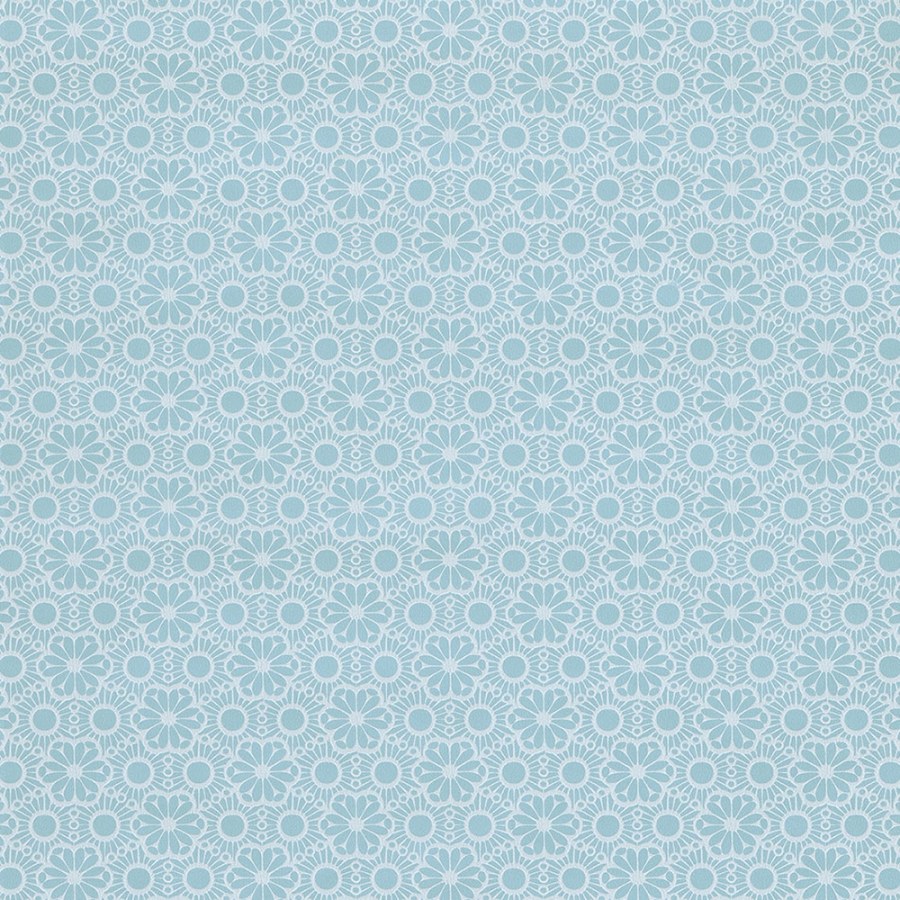 Modrá květinová tapeta na zeď - Tapety Yara