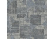 Tapety Yara - Modro-šedá geometrická tapeta na zeď Modro-šedá geometrická tapeta na zeď