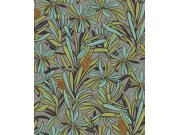 Tapety Yara - Zeleno-šedá květinová tapeta na zeď Zeleno-šedá květinová tapeta na zeď