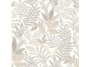 Tapety Yara - Šedo-béžová tapeta s listy Šedo-béžová tapeta s listy