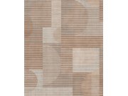 Tapety Yara - Šedo-hnědá geometrická tapeta na zeď Šedo-hnědá geometrická tapeta na zeď