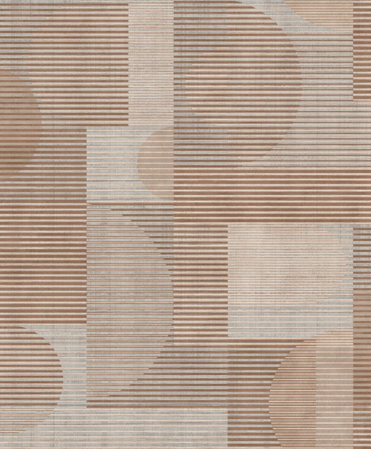 Šedo-hnědá geometrická tapeta na zeď - Tapety Yara