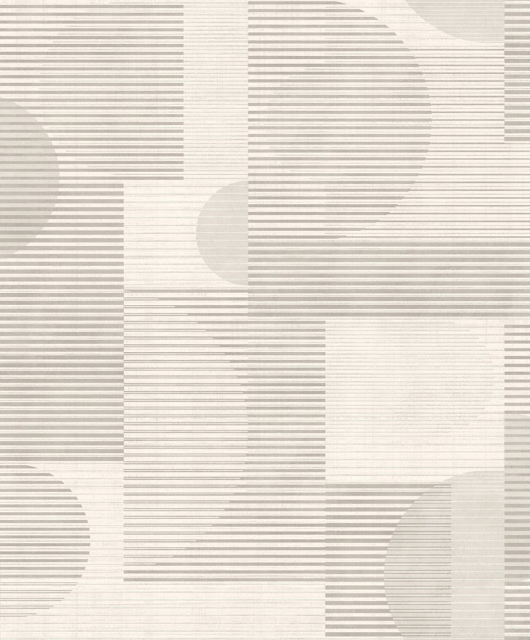 Bílo-šedá geometrická tapeta na zeď - Tapety Yara