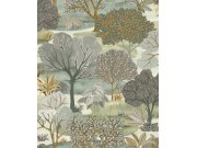 Tapety Yara - Zeleno-hnědá tapeta na zeď Zeleno-hnědá tapeta na zeď