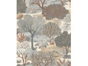 Šedo-hnědá tapeta na zeď