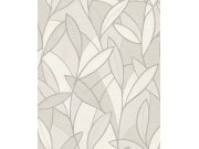Tapety Yara - Šedo-stříbrná tapeta s listy Šedo-stříbrná tapeta s listy