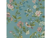 Tapeta s ptáčky a květinami 375062