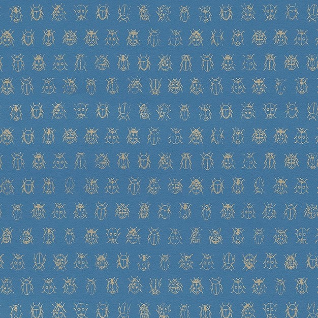 Tapety Yara - Modrá tapeta se zlatými brouky 375036 Modrá tapeta se zlatými brouky 375036 - Tapety Yara