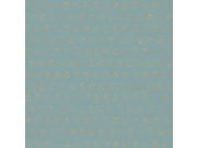 Tapety Yara - Tyrkysová tapeta se zlatými brouky 375032 Tyrkysová tapeta se zlatými brouky 375032