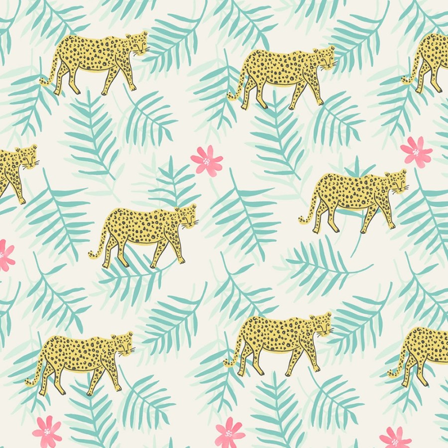 Tapeta s leopardy a listy 383550 - Tapety Yara