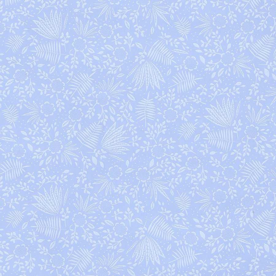 Modrá tapeta s květinami a listy 383543 - Tapety Yara