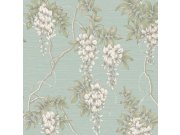 Tapety Yara - Modrá květinová tapeta na zeď Modrá květinová tapeta na zeď