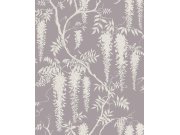 Fialová květinová tapeta na zeď