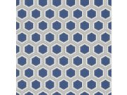 Tapety Yara - Modrá geometrická Tapeta Z76045 Modrá geometrická Tapeta Z76045