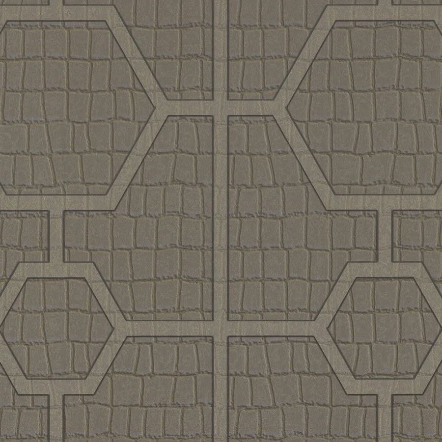 Zlato-stříbrná geometrická tapeta s vinylovým povrchem Philipp Plein, Zambaiti Parati - Tapety Yara