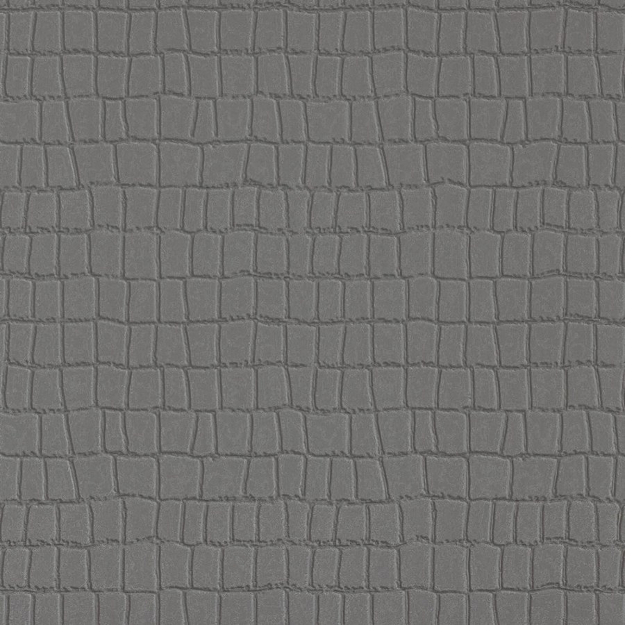 Šedá tapeta s vinylovým povrchem imitace kůže Philipp Plein, Zambaiti Parati - Tapety Yara