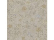 Béžová Tapeta květiny, Satin Flowers, Zambaiti Parati Tapety Yara