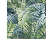 Tapety Yara - Tapeta na zeď, zelená, listy palem, Vavex 2025 Tapeta na zeď, zelená, listy palem, Vavex 2025