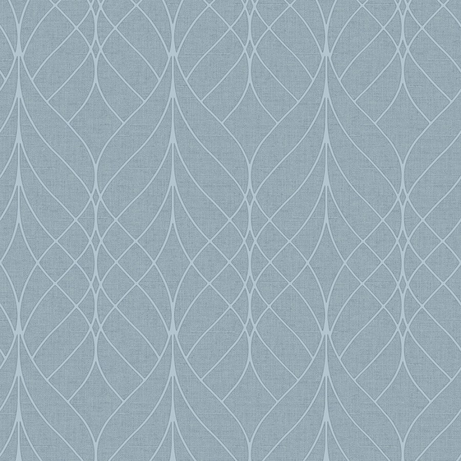 Modrá geometrická tapeta na zeď - Tapety Yara