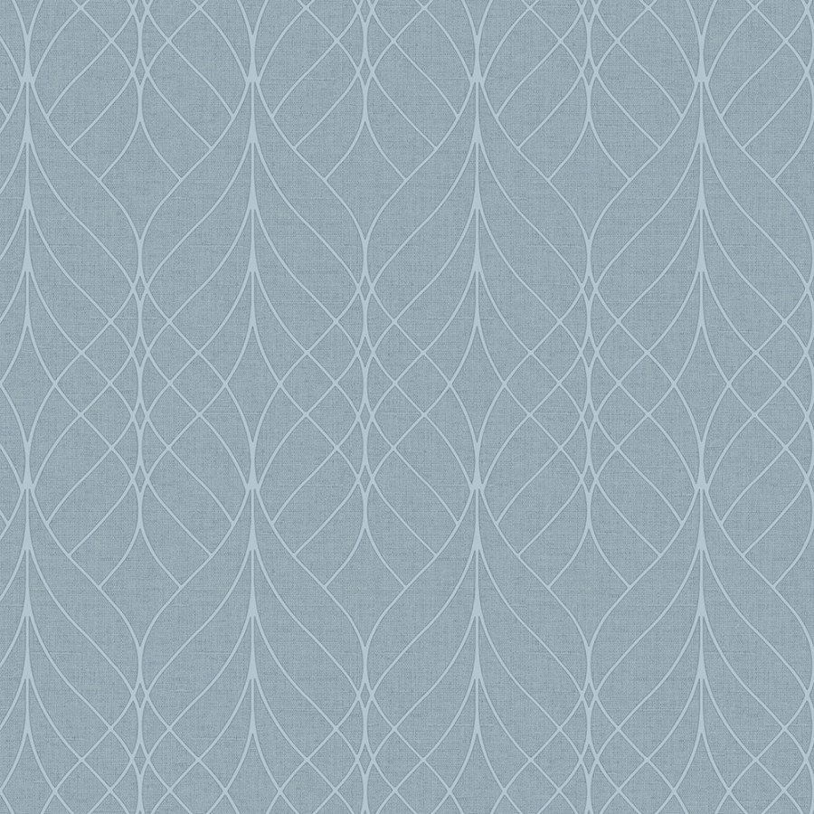 Modrá geometrická tapeta na zeď - Tapety Yara