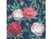 Modrá tapeta na zeď