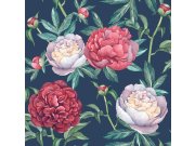 Modrá tapeta na zeď