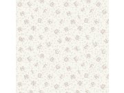 Tapety Yara - Bílo-šedá tapeta na zeď Bílo-šedá tapeta na zeď