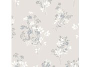 Tapety Yara - Šedá květinová tapeta na zeď Šedá květinová tapeta na zeď