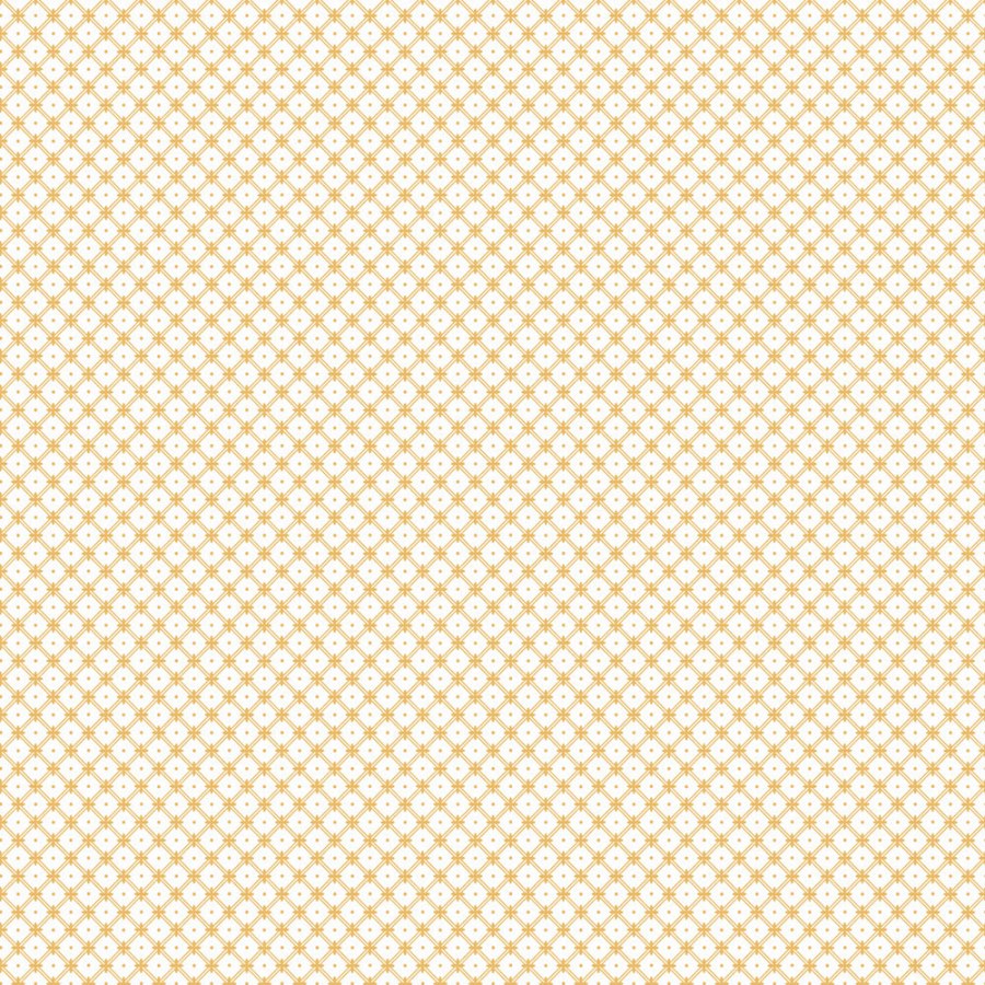 Bílo-žlutá mřížková tapeta na zeď Bílo-žlutá mřížková tapeta na zeď