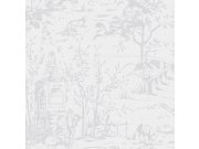 Tapety Yara - Romantická šedá tapeta na zeď Romantická šedá tapeta na zeď