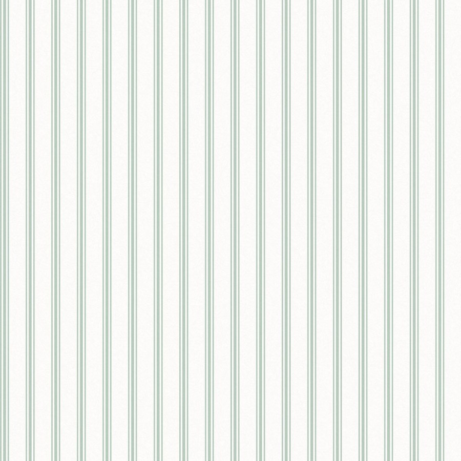Bílo-zelená proužkovaná tapeta na zeď - Tapety Yara