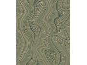 Tapeta na zeď, linie, zeleno-zlatá, Soleado, Decoprint