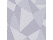 Tapety Yara - Šedo-stříbrná geometrická tapeta na zeď Šedo-stříbrná geometrická tapeta na zeď