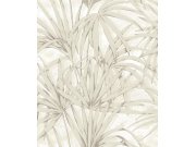 Krémová tapeta s palmovými listy