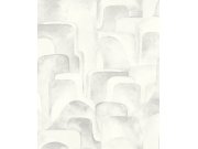 Tapety Yara - Šedo-bílá geometrická tapeta na zeď Šedo-bílá geometrická tapeta na zeď