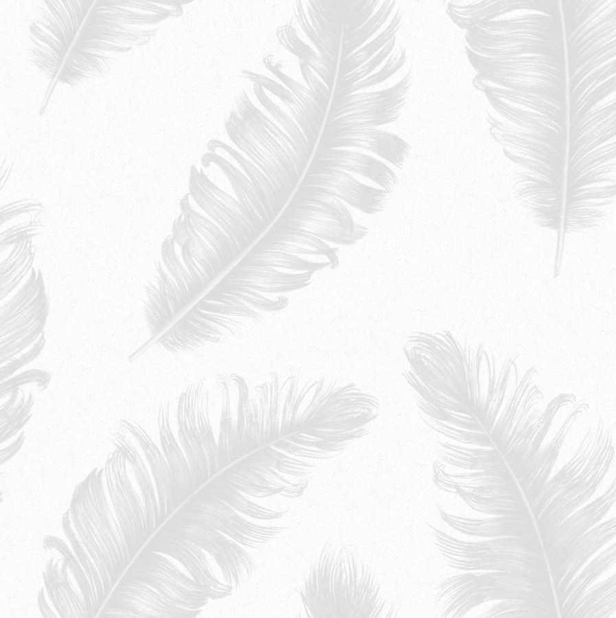 Šedo-stříbrná tapeta s peříčky - Tapety Yara