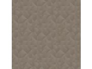 Tapety Yara - Hnědá geometrická tapeta na zeď Hnědá geometrická tapeta na zeď