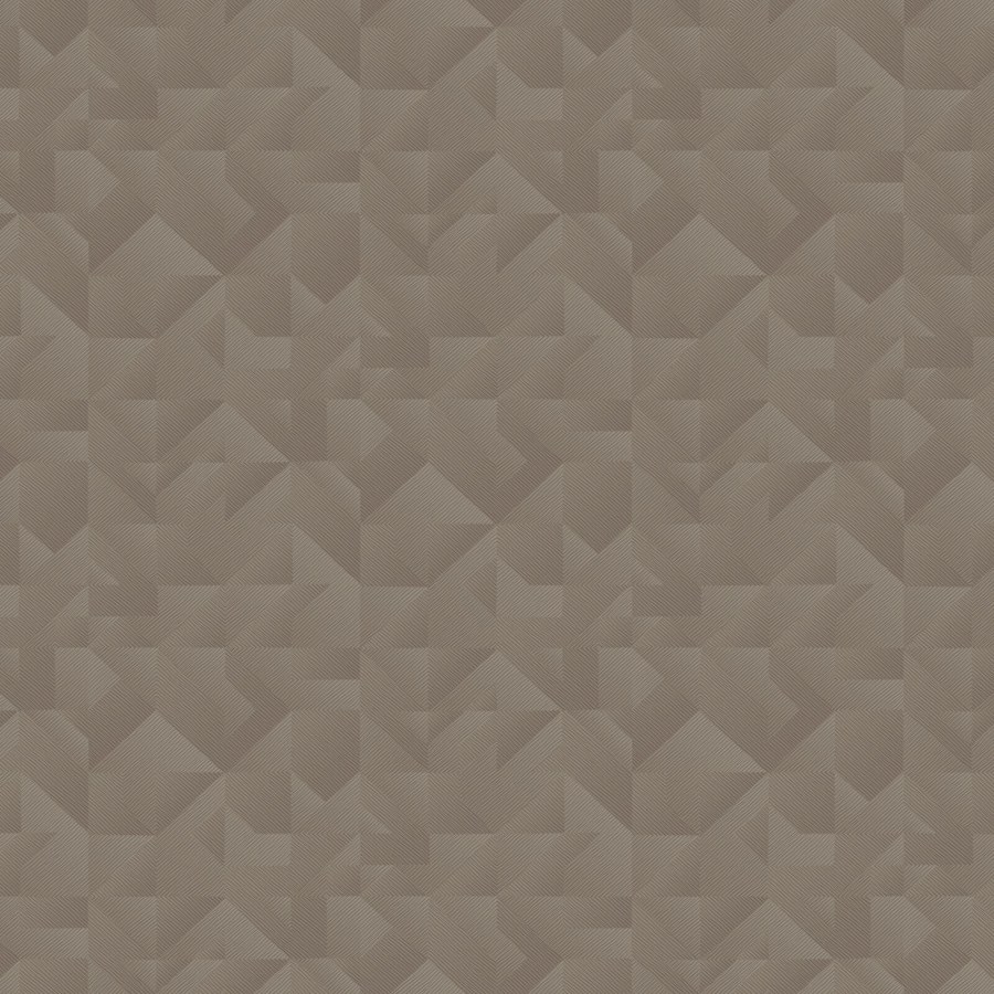 Hnědá geometrická tapeta na zeď - Tapety Yara