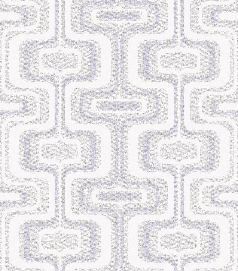 Šedo-stříbrná geometrická retro tapeta na zeď Šedo-stříbrná geometrická retro tapeta na zeď