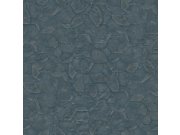 Tapety Yara - Modro-stříbrná geometrická tapeta na zeď Modro-stříbrná geometrická tapeta na zeď