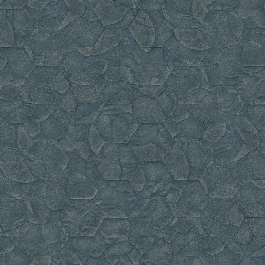 Modro-stříbrná geometrická tapeta na zeď Modro-stříbrná geometrická tapeta na zeď