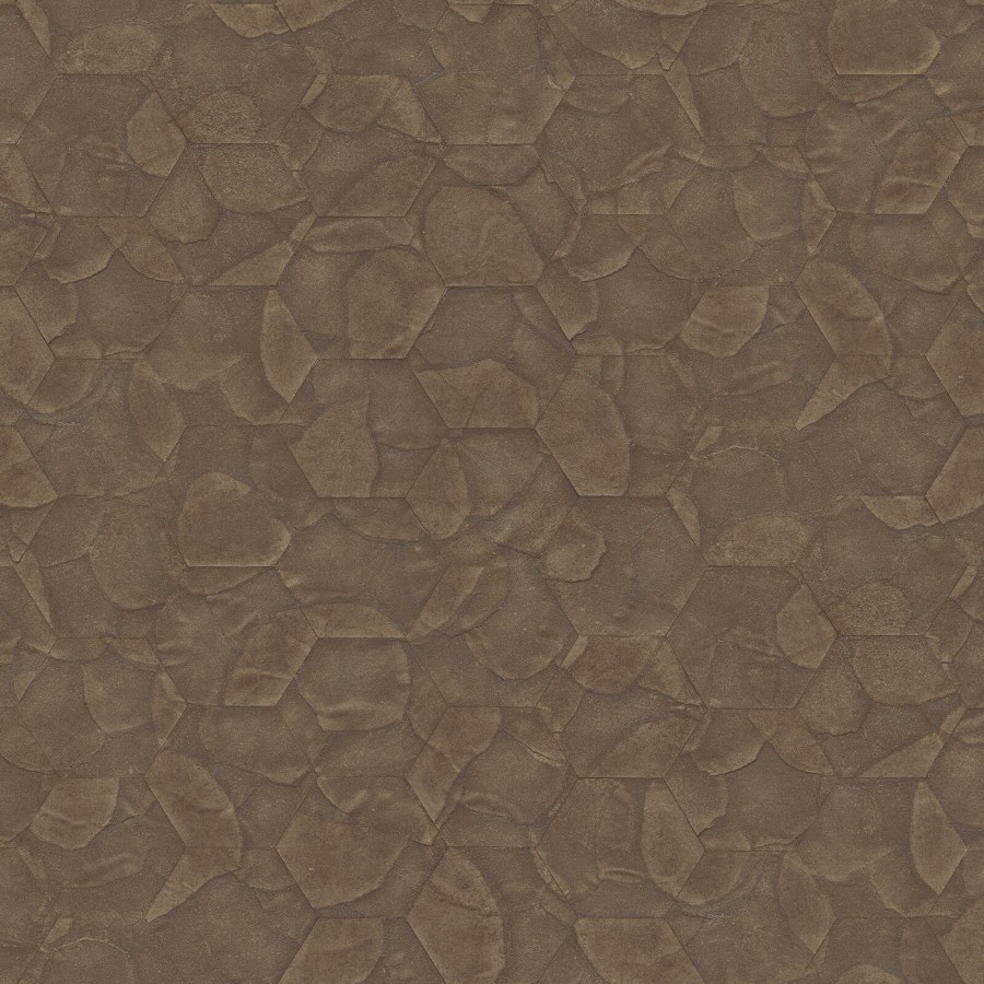 Tapety Yara - Hnědá geometrická tapeta na zeď Hnědá geometrická tapeta na zeď - Tapety Yara